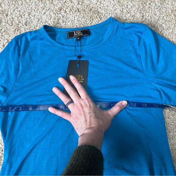 Lucky & Blessed Vibrant Blue Fringe Tunic Size S NWT - Picture 4 of 6